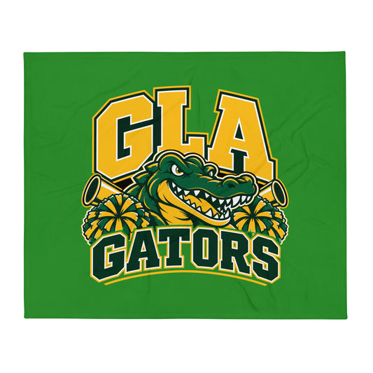 Throw Blanket | GLA Gators Cheer Team | Emblem Logo