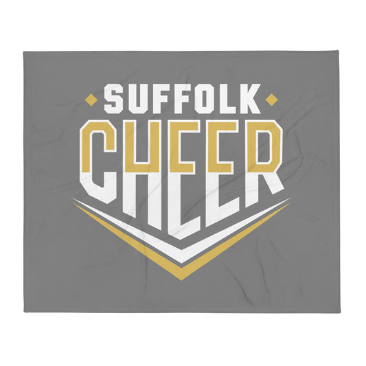 Throw Blanket | Suffolk University Cheerleading | Emblem Logo