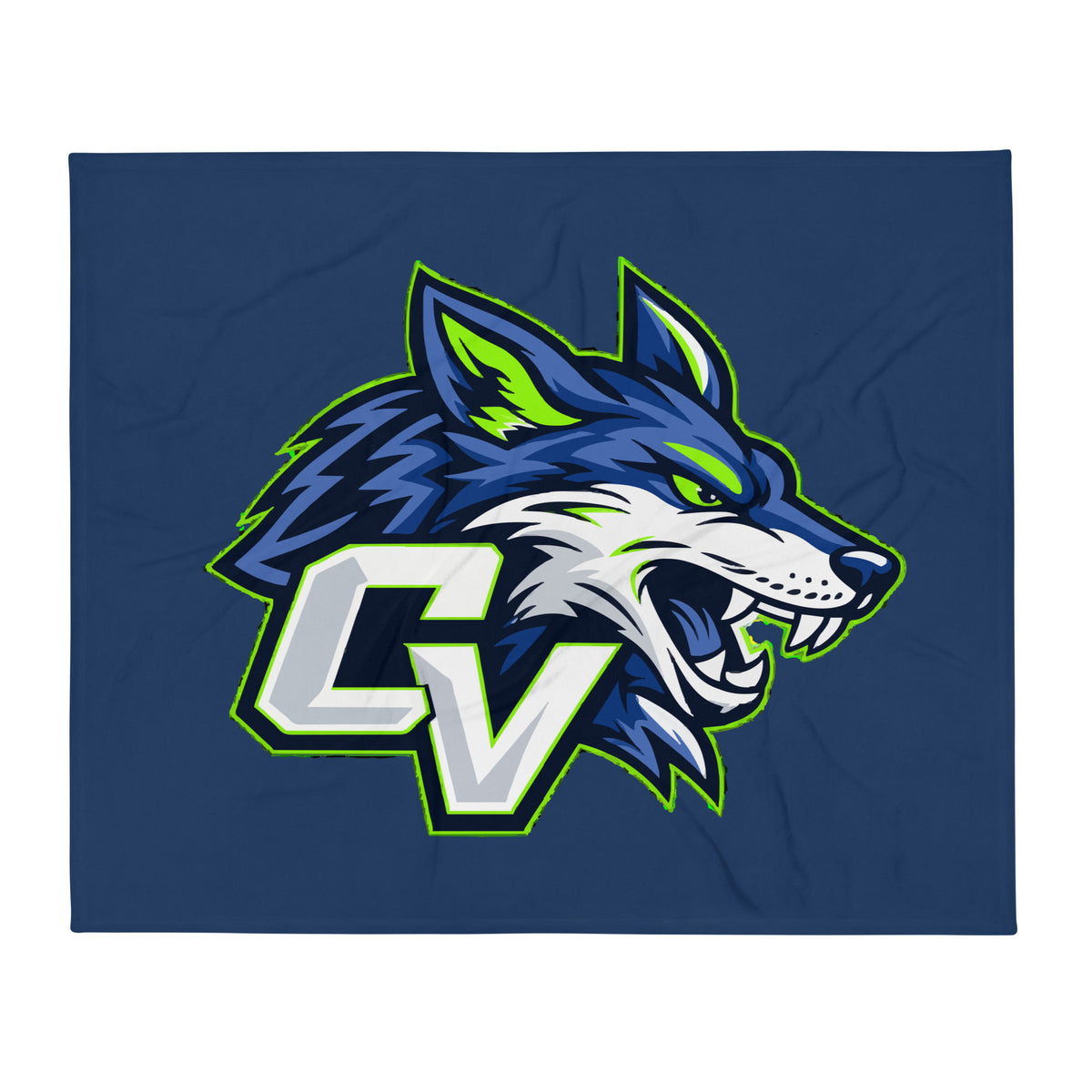Throw Blanket | Cumberland Valley Coyotes Football | Crest Logo