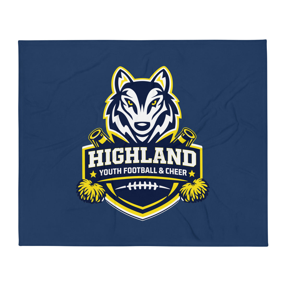 Throw Blanket | Highland youth football and cheer | Emblem Logo
