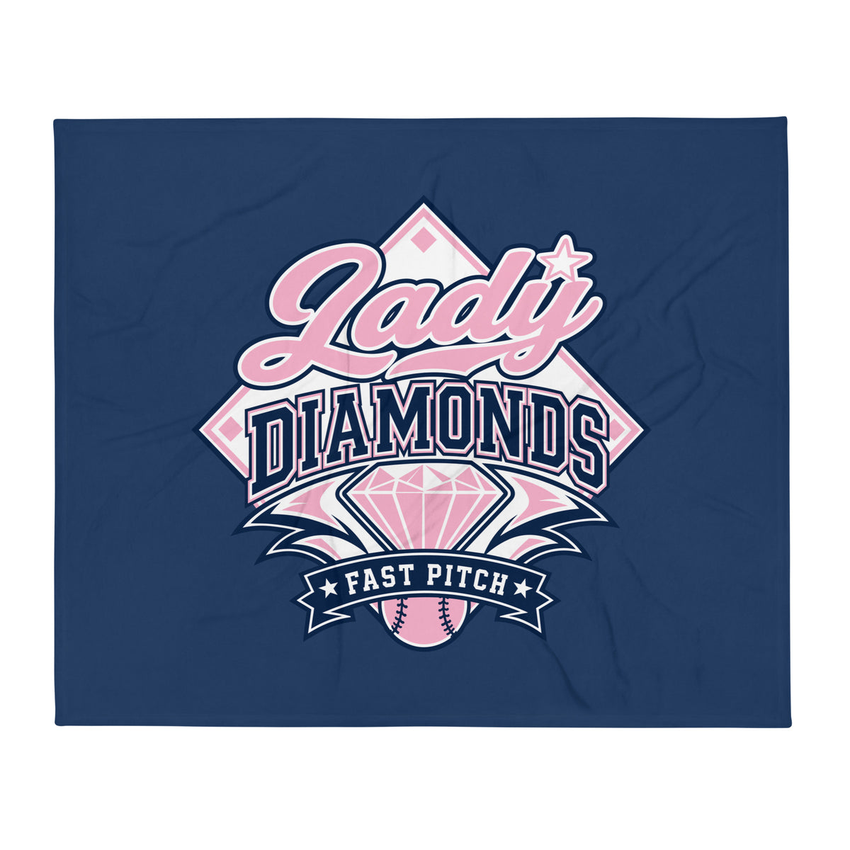 Throw Blanket | Lady Diamonds | Emblem Logo
