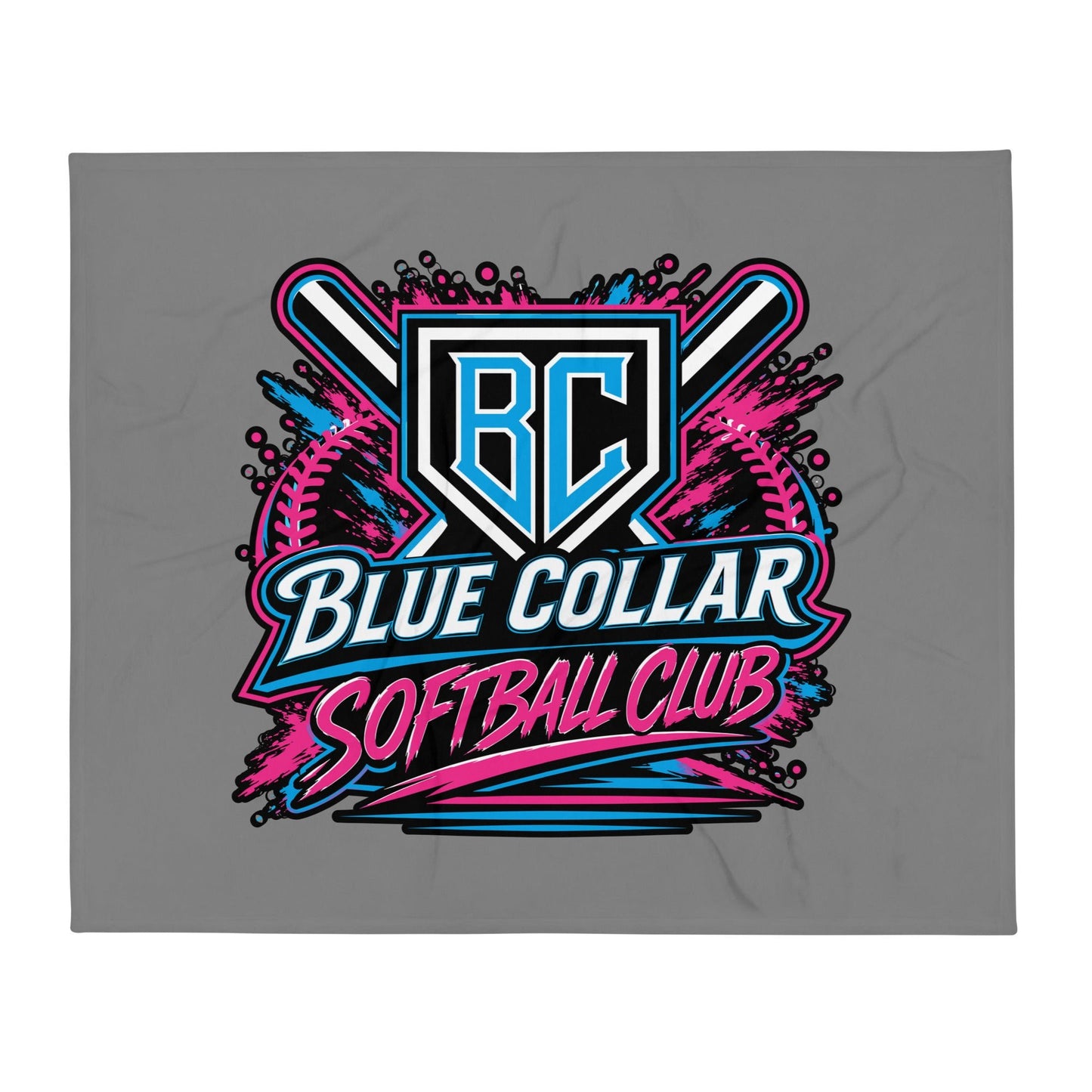 Throw Blanket | Blue Collar Softball 2034 | Athletics Logo