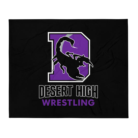 Throw Blanket | Desert High Scorpions | Crest Logo