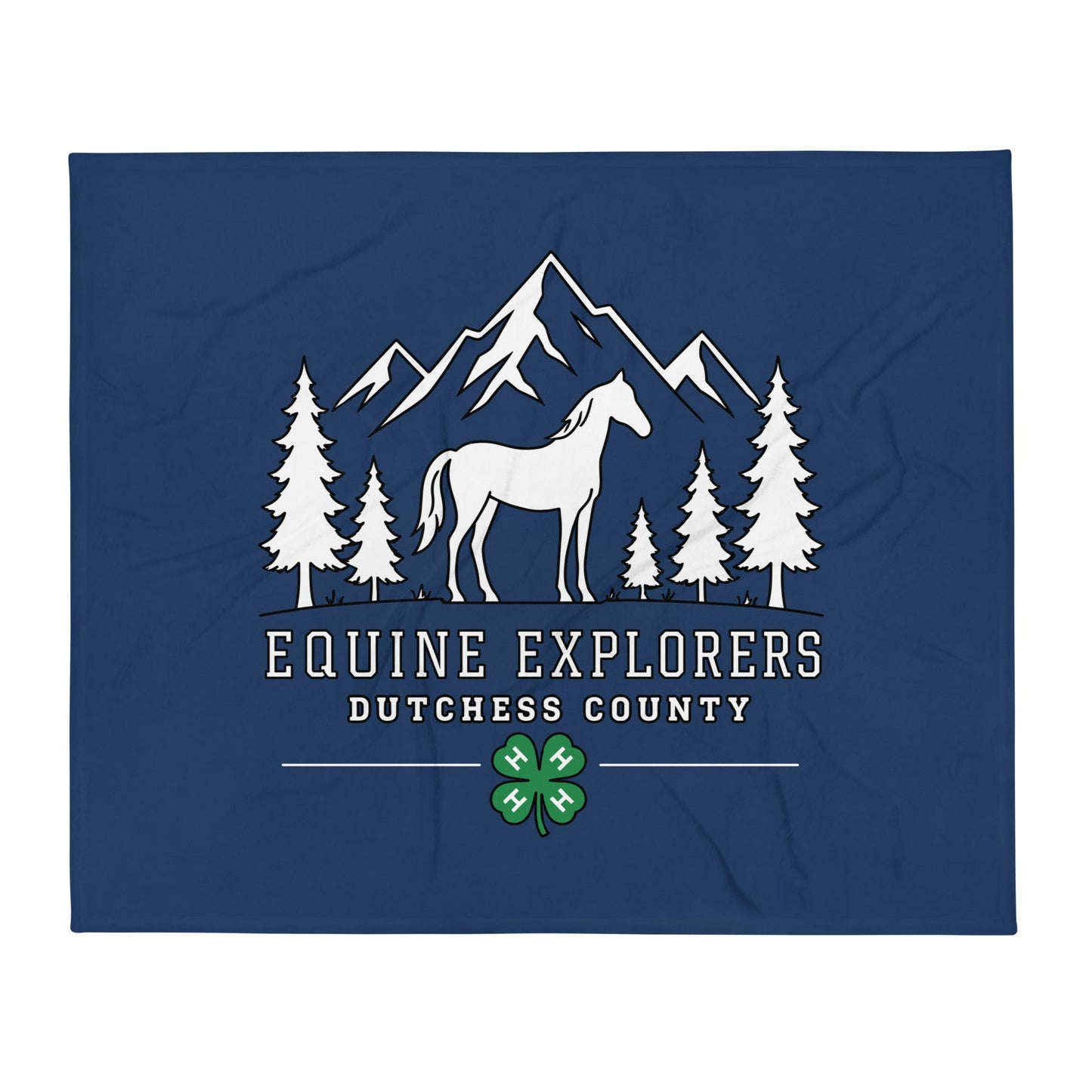 Throw Blanket | Equine Explorers | Dutchess Crest Trailblazers Logo