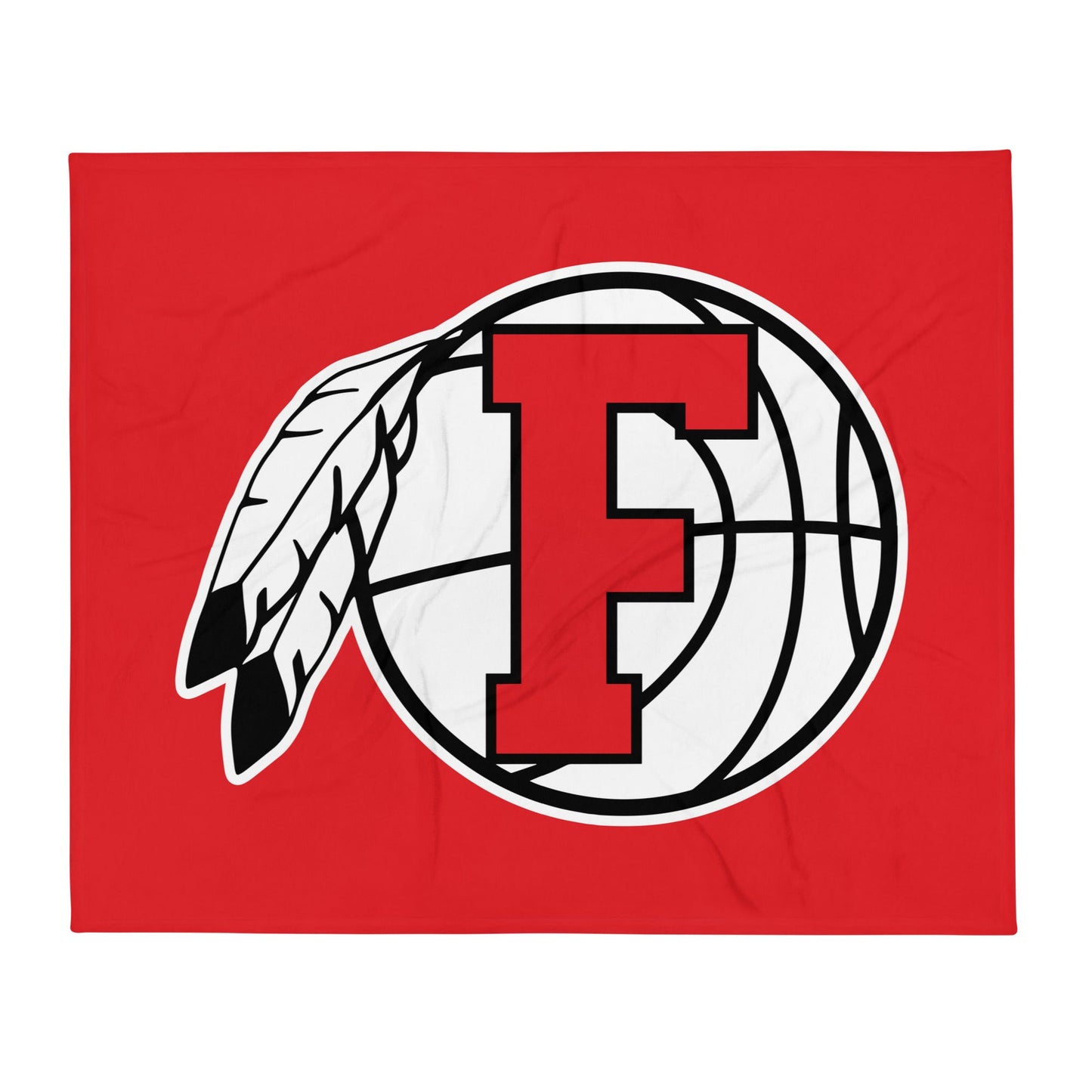 Throw Blanket | Fallbrook Basketball | Retro Logo