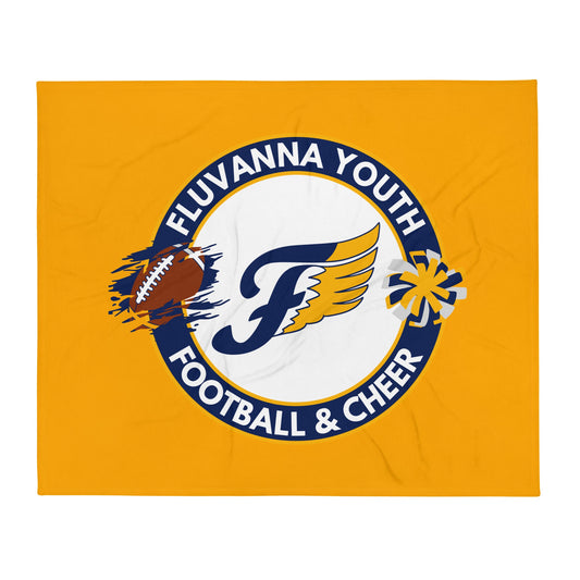 Throw Blanket | Fluvanna Youth Football and Cheer | Badge Logo