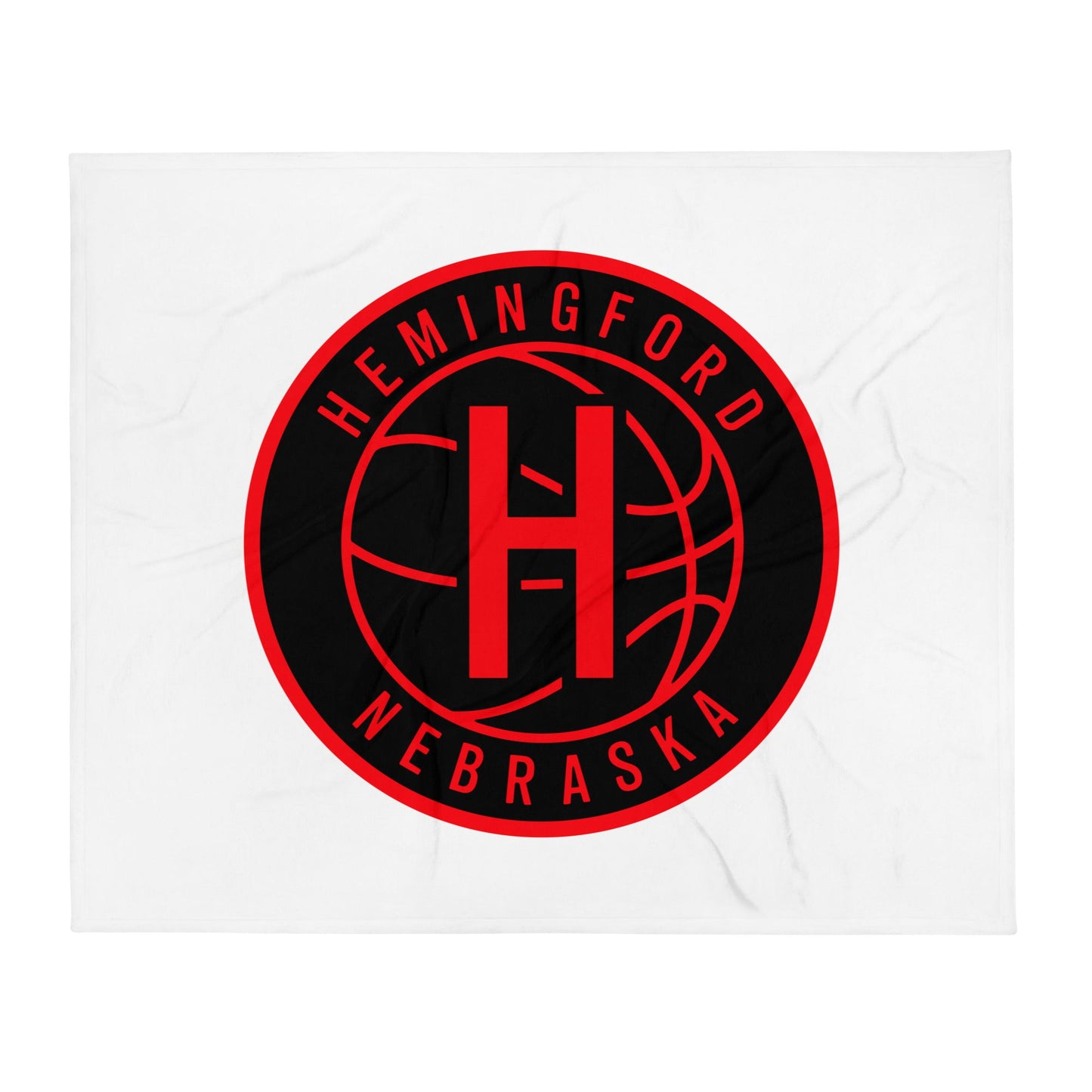 Throw Blanket | Hemingford Bobcats | Badge Logo