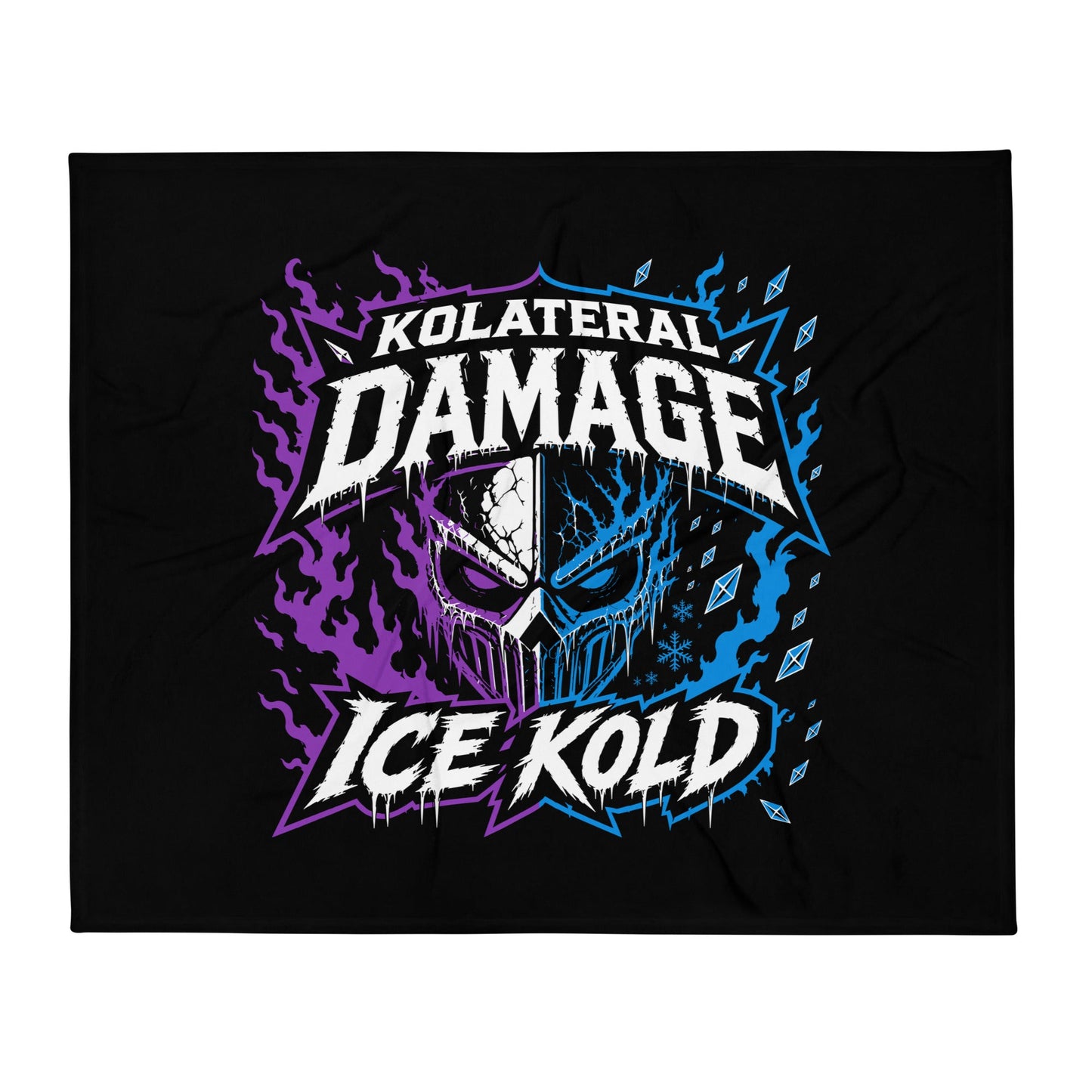 Throw Blanket | Kolateral Damage E-Sports | Ice Kold Crest Logo