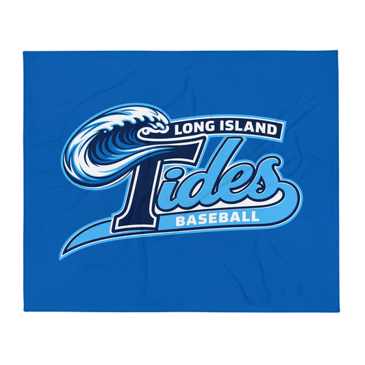 Throw Blanket | Long Island Tides Baseball | Ironclad Tides Logo