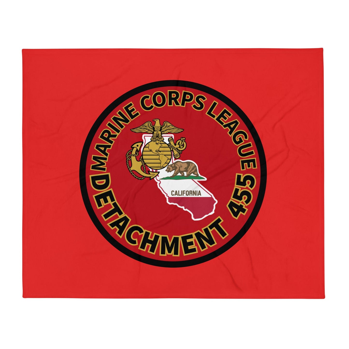 Throw Blanket | Marine Corps League kings County Det 455 | Badge Logo