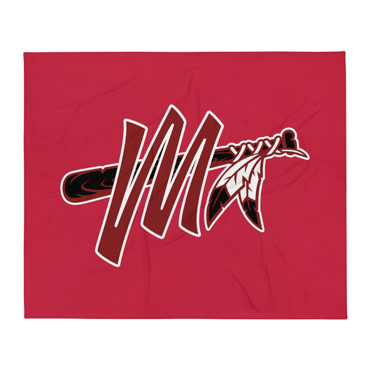 Throw Blanket | Mohawks | M - Mark Logo