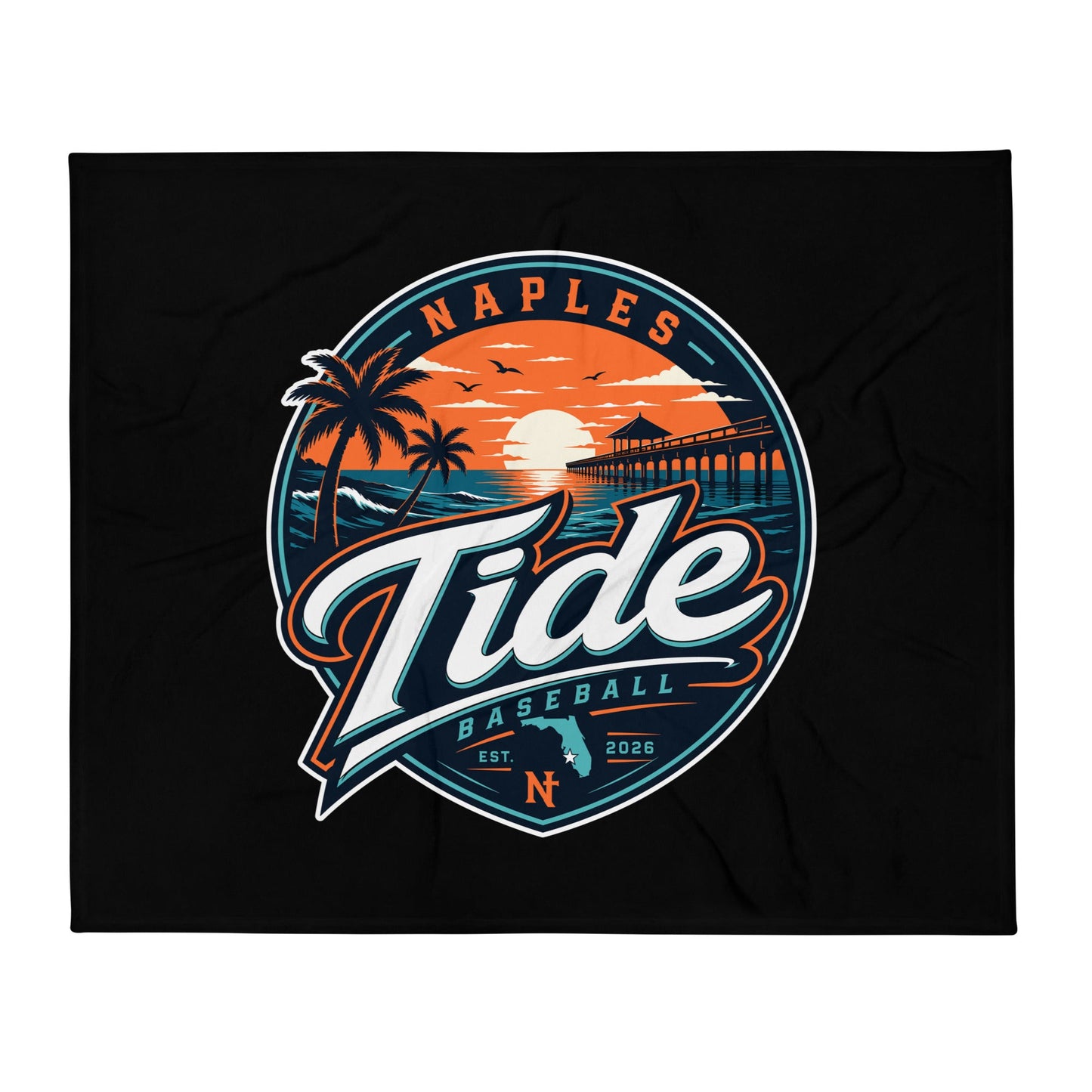 Throw Blanket | Naples Tide | Enblem Logo