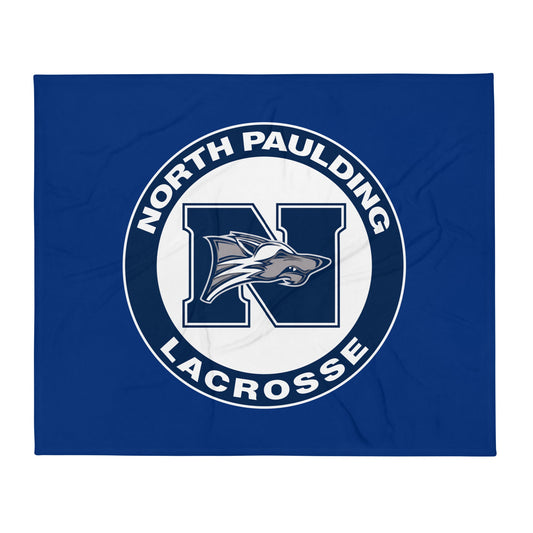 Throw Blanket | North Paulding Lacrosse | Badge Logo