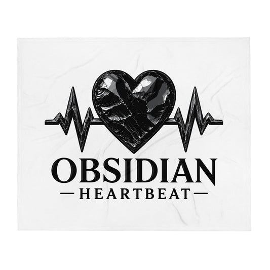 Throw Blanket | Obsidian Heartbeat | Pulse Athletics Logo