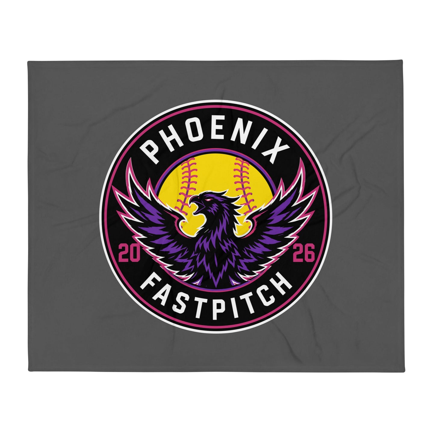 Throw Blanket | Phoenix Fastpitch | Badge Logo