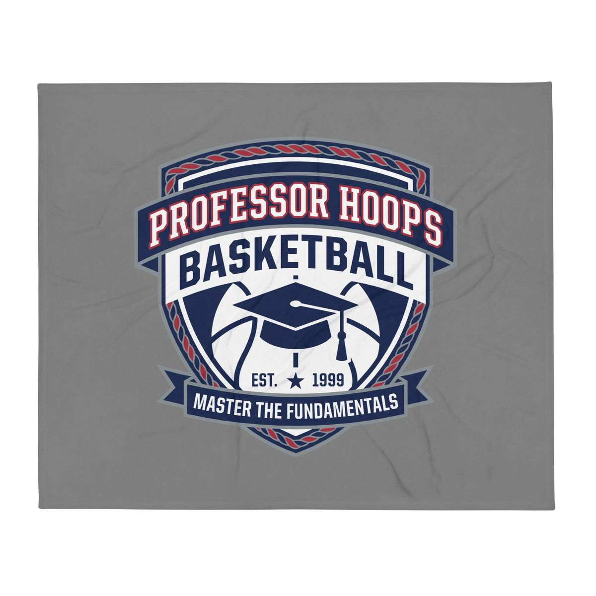 Throw Blanket | Professor Hoops Basketball | Crest Logo