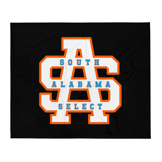 Throw Blanket | South Alabama Select 8U | Letter Crest Logo