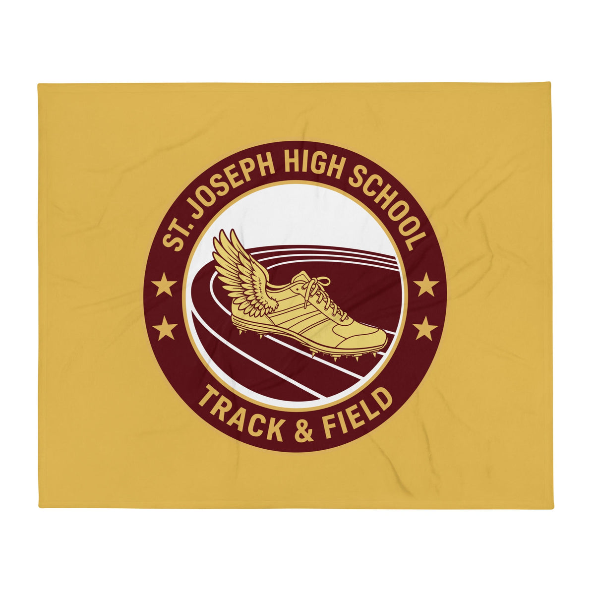 Throw Blanket | St. Joseph High School - Track & Field | Badge Logo