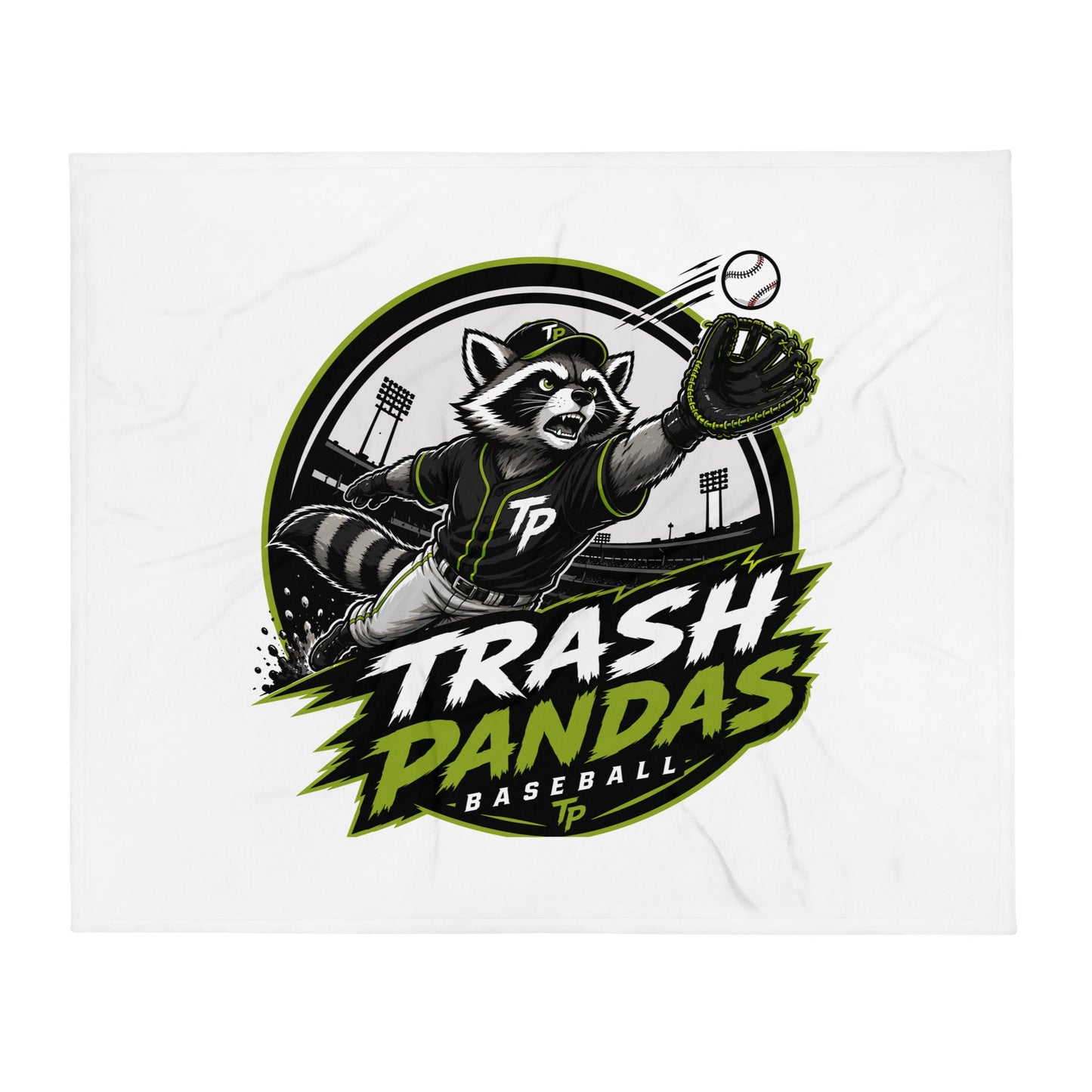 Throw Blanket | Trash Pandas Baseball Organization | Emblem Logo