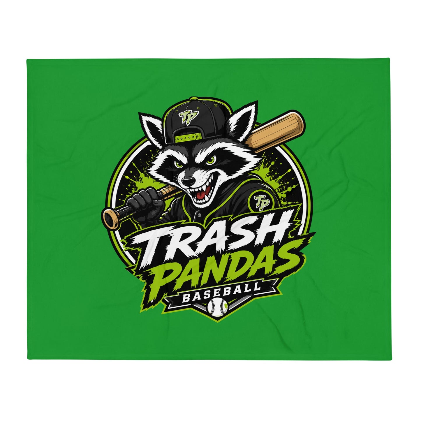 Throw Blanket | Trash Pandas Baseball Organization | Mascot Logo
