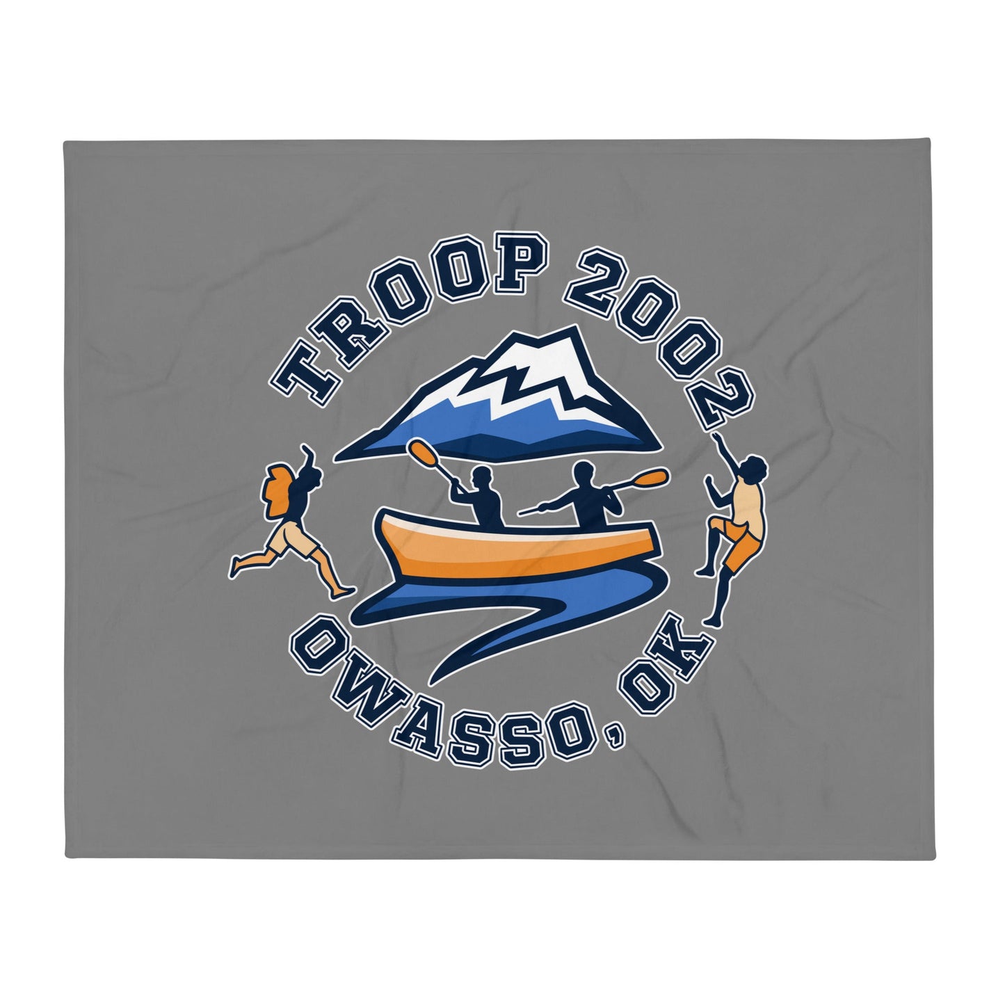 Throw Blanket | Troop 2002 | Trailblazer Crest Logo