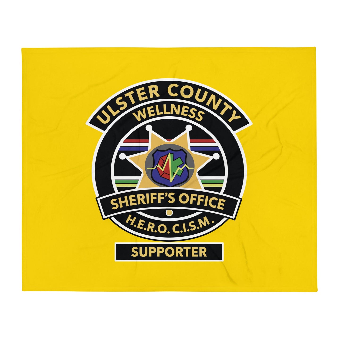 Throw Blanket | Ulster County Sheriff's Office Wellness Division | Badge Logo