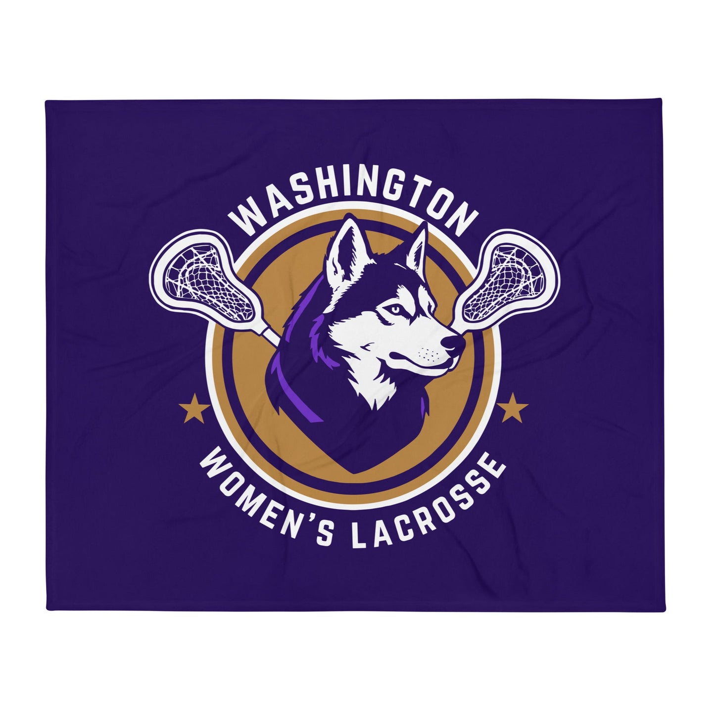Throw Blanket | UW Women's Club Lacrosse | Badge Logo