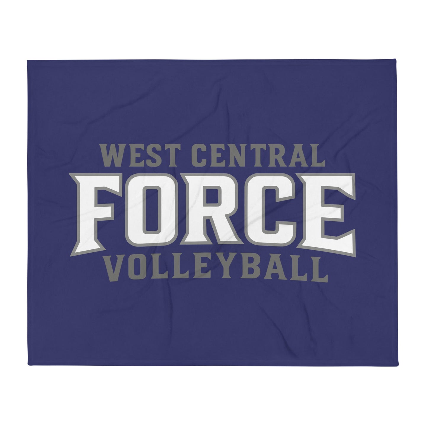 Throw Blanket | West Central Force Volleyball | Grey Logo