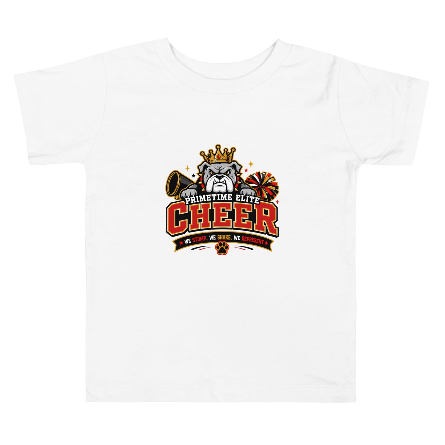 Performance | Toddler T-Shirt | PTE Bulldog Cheer | Crest Logo