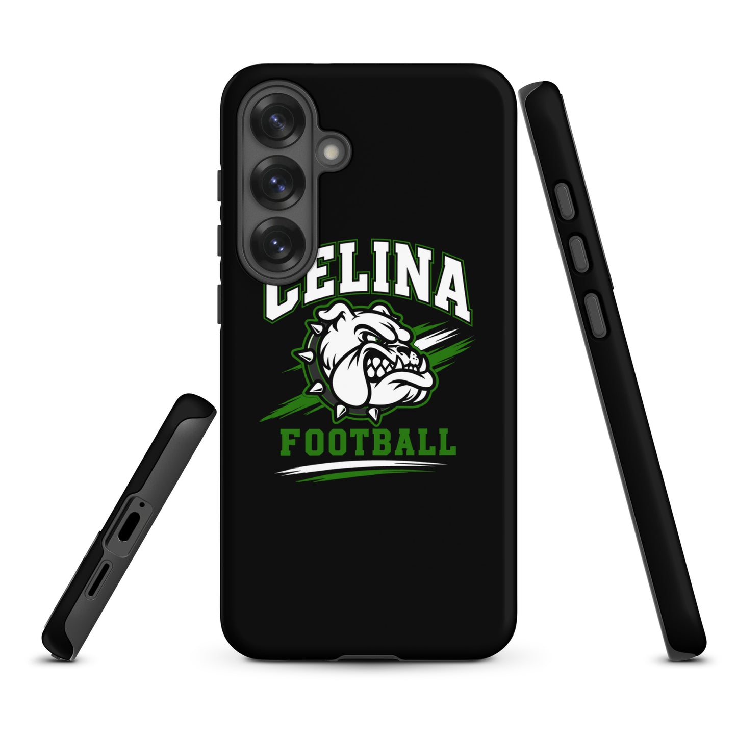 Tough Case for Samsung® | Celina Black Football | Emblem Logo