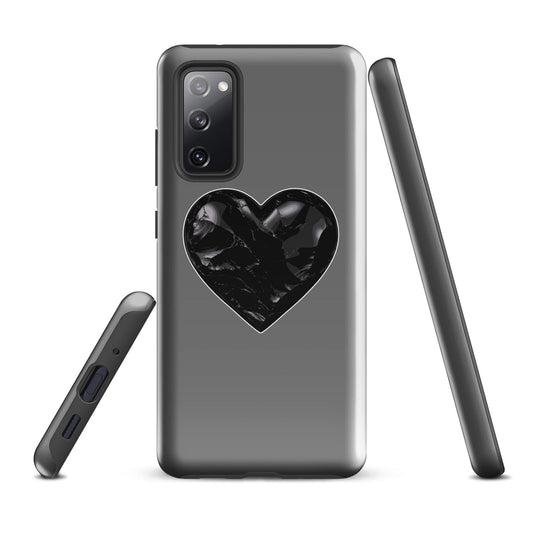 Tough Case for Samsung® | Obsidian Heartbeat | Heart Crest Logo