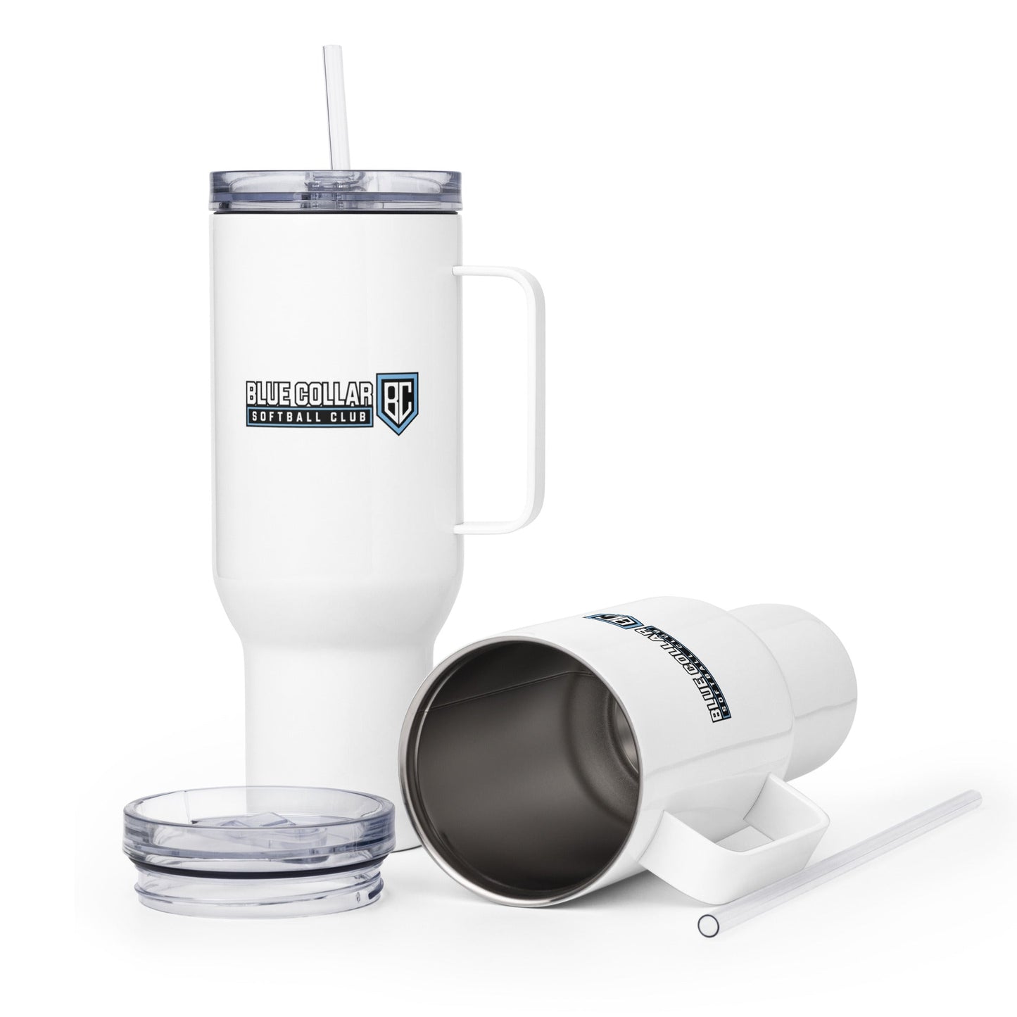 Travel Mug | Blue Collar Softball 2034 | Vanguard Logo