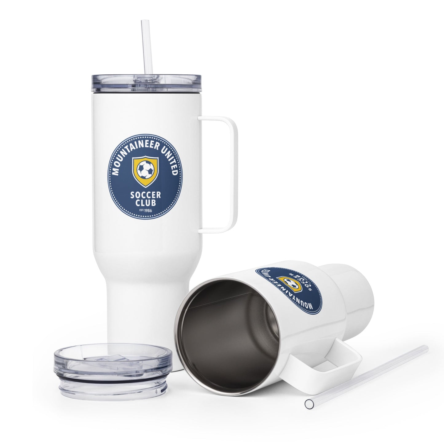 Travel Mug | Mountaineer United Soccer Club | Badge Logo