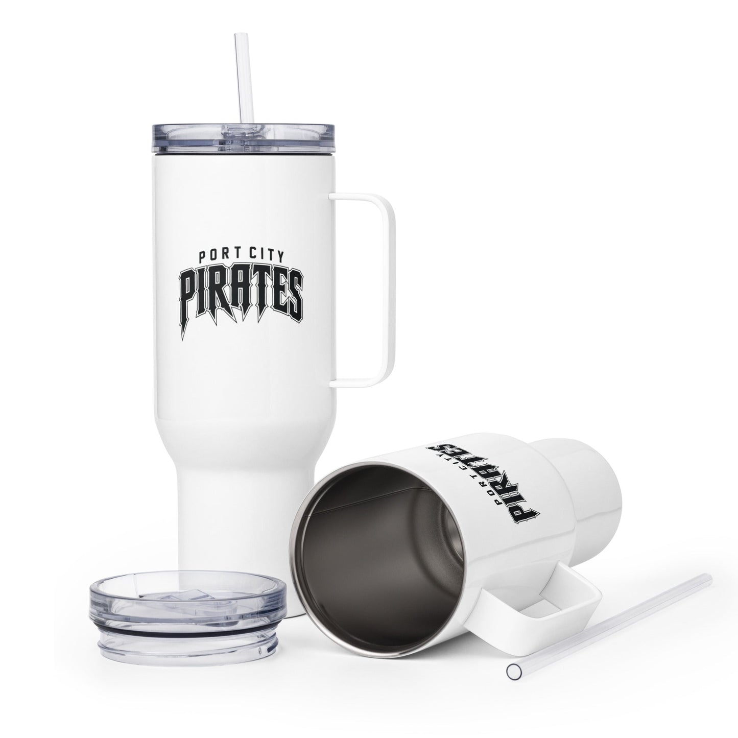 Travel Mug | Port City Pirates | Script Logo