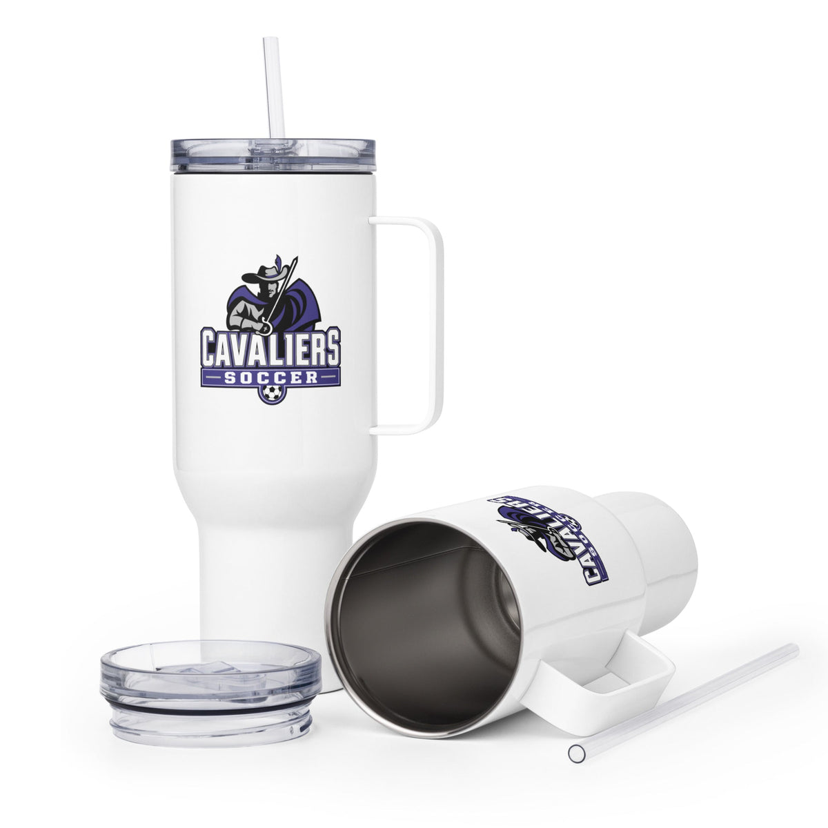 Travel Mug | STM Soccer | Vanguard Logo