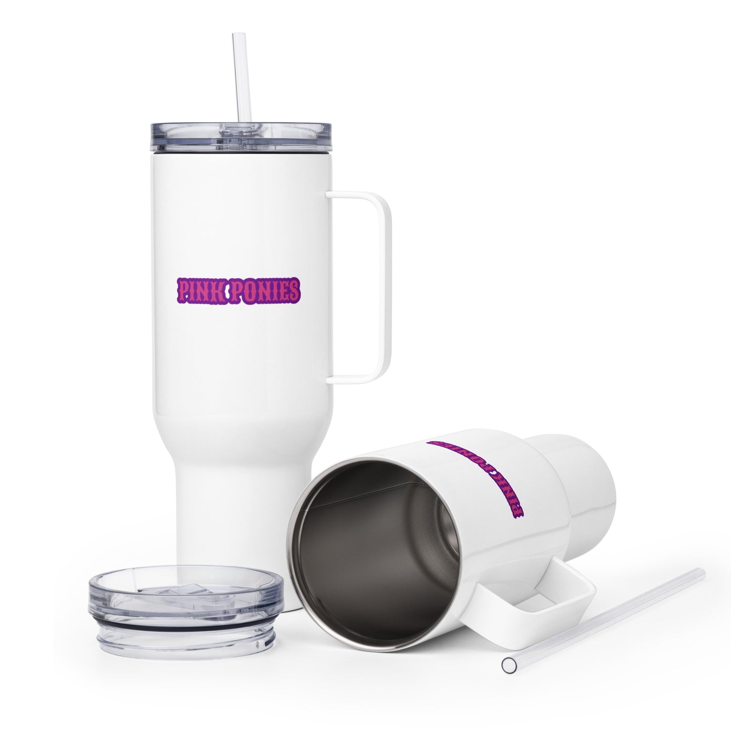 Travel Mug | Pink Pony Athletic Club | Script Logo