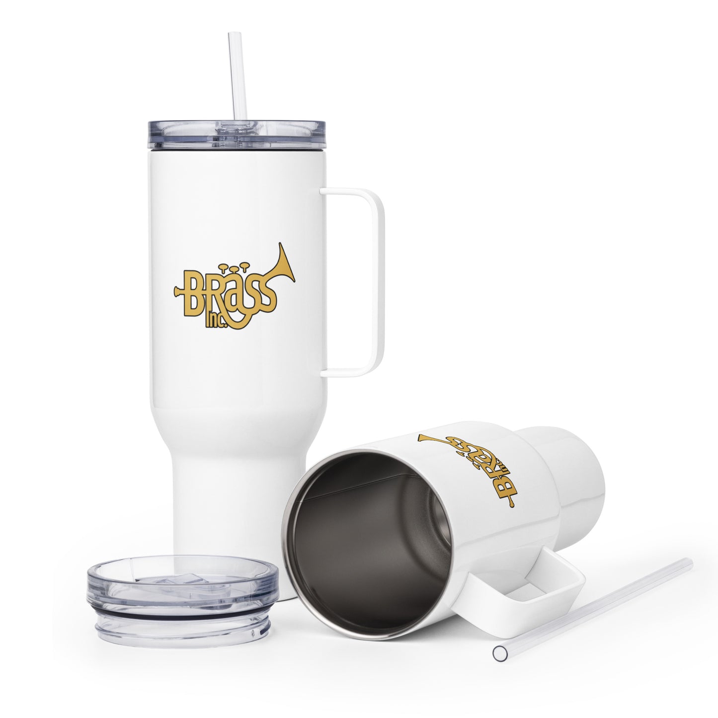 Travel Mug | Brass Inc. | Emblem Logo