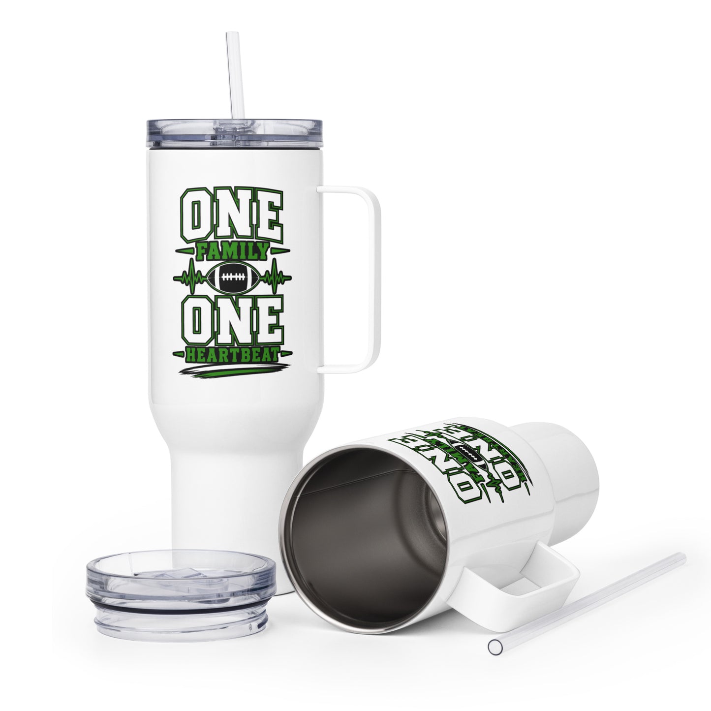 Travel Mug | Celina Black Football | Modern Script Logo