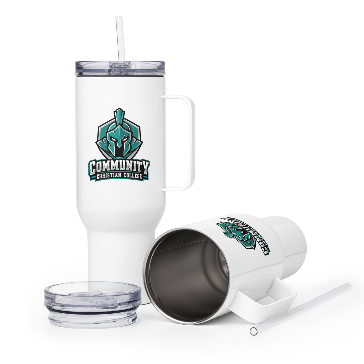 Travel Mug | Community Christian College | Vanguard Athletic Logo