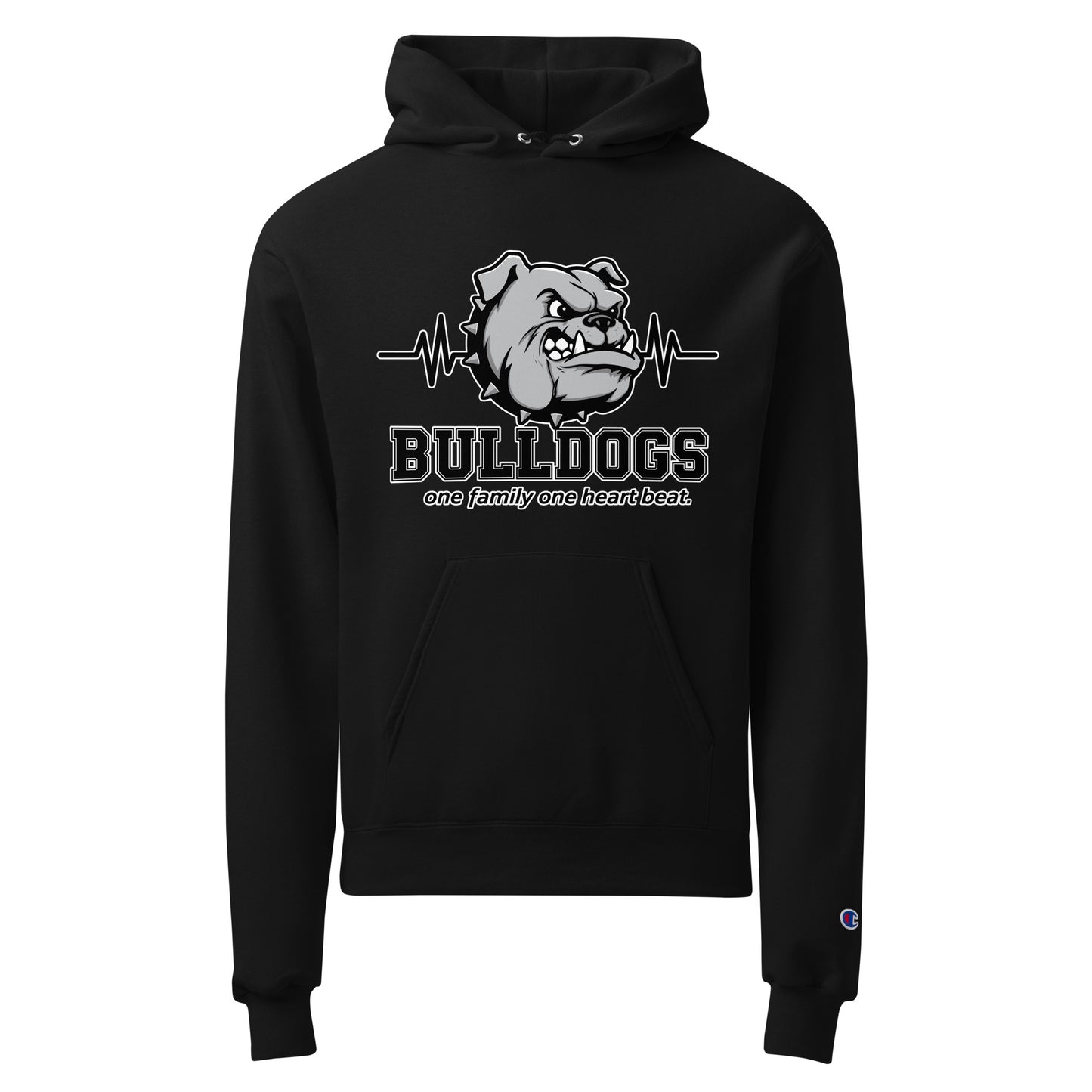 Signature | Champion Hoodie | Celina Recreational Football Black | Bulldogs Crest Logo