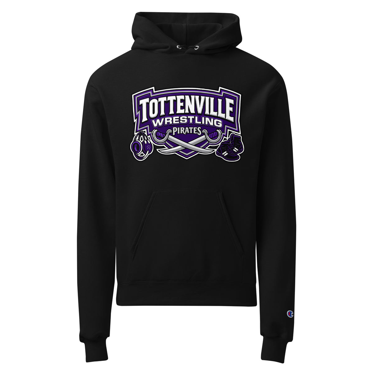 Signature | Champion Hoodie | Tottenville wrestling club | Vanguard Logo