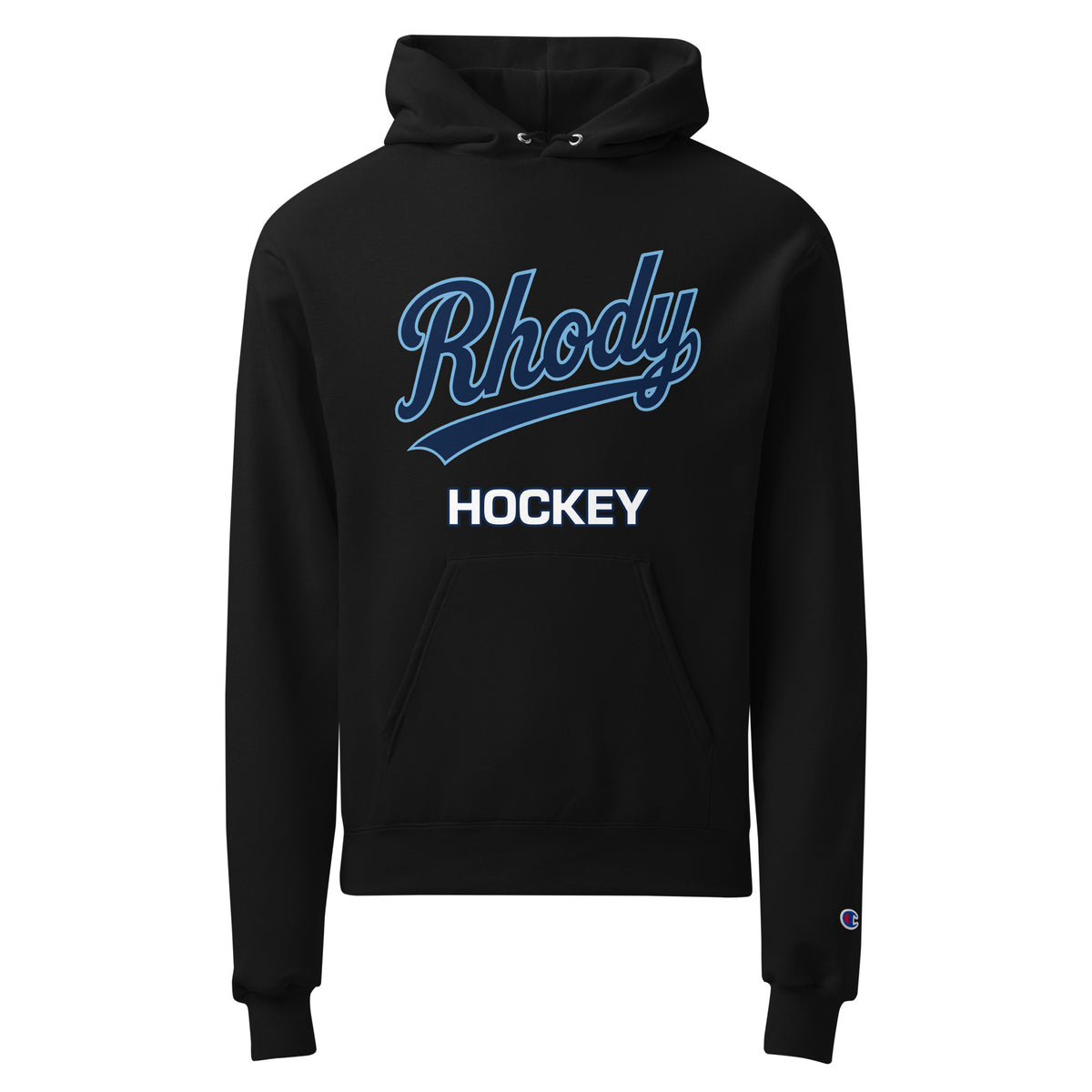Signature | Champion Hoodie | URI Men’s Hockey | Athletics Logo