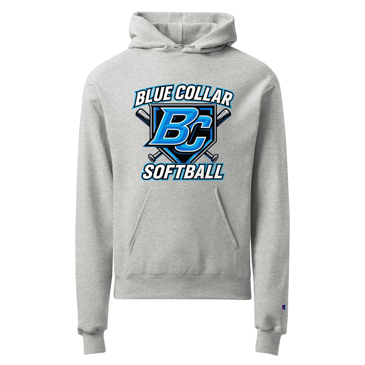 Signature | Champion Hoodie | Blue Collar Softball 2034 | Shield Logo