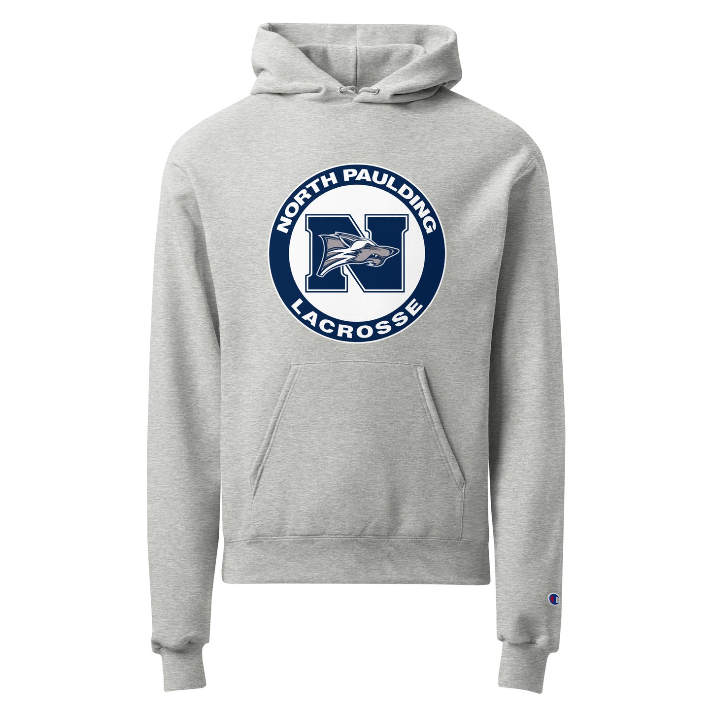 Signature | Champion Hoodie | North Paulding Lacrosse | Badge Logo