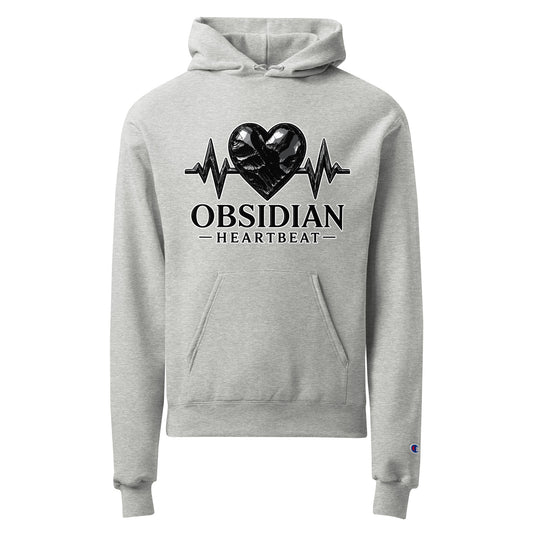 Signature | Champion Hoodie | Obsidian Heartbeat | Pulse Athletics Logo