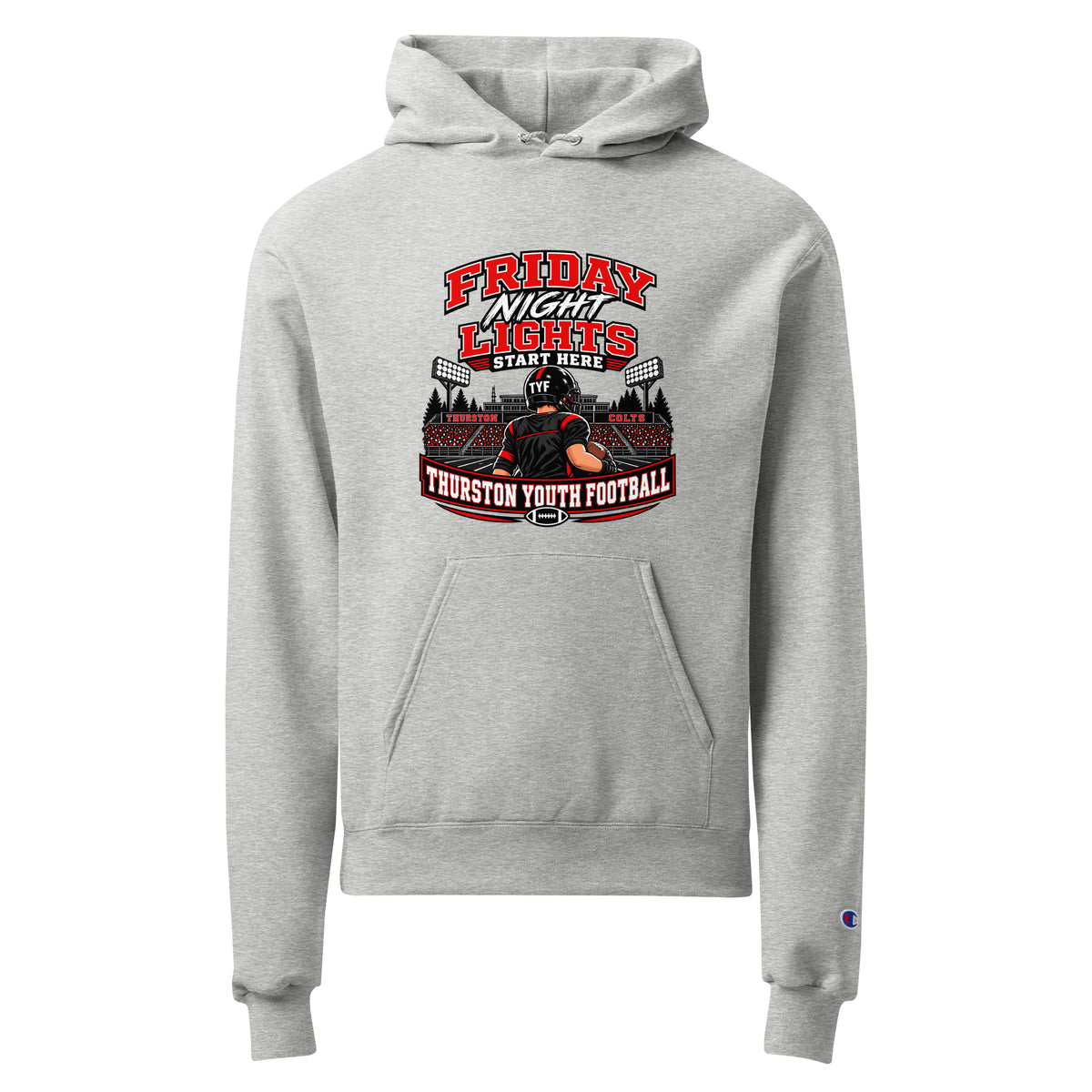 Signature | Champion Hoodie | Thurston Youth Football | Vanguard Logo