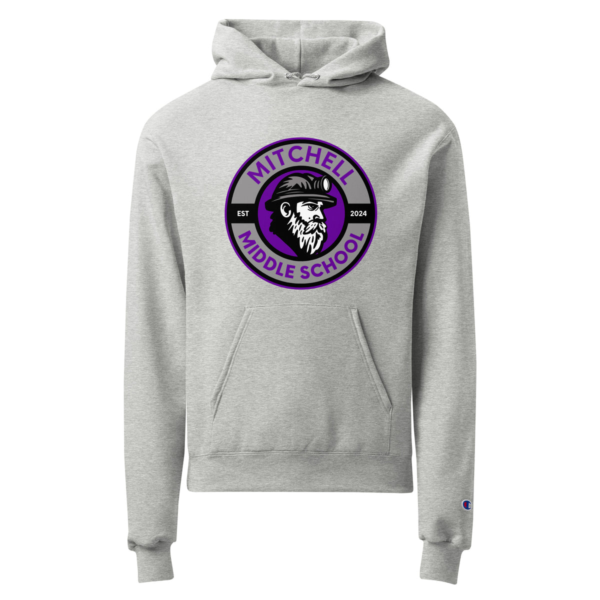 Signature | Champion Hoodie | Mitchell Middle School Softball | Badge Logo