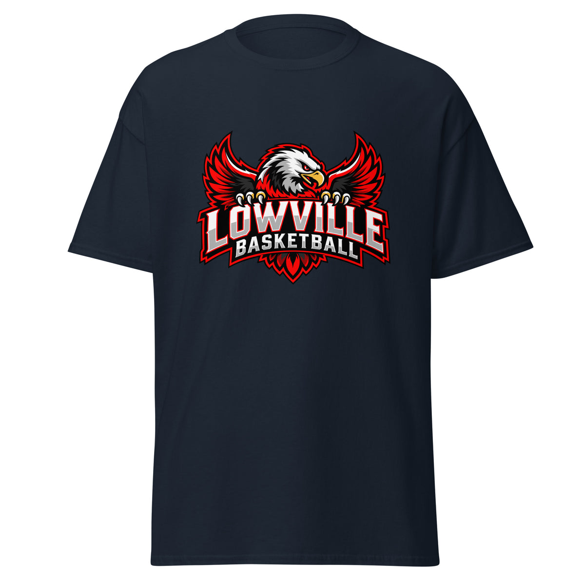 Classic | T-Shirt | Lowville Girls Basketball | Emblem Logo