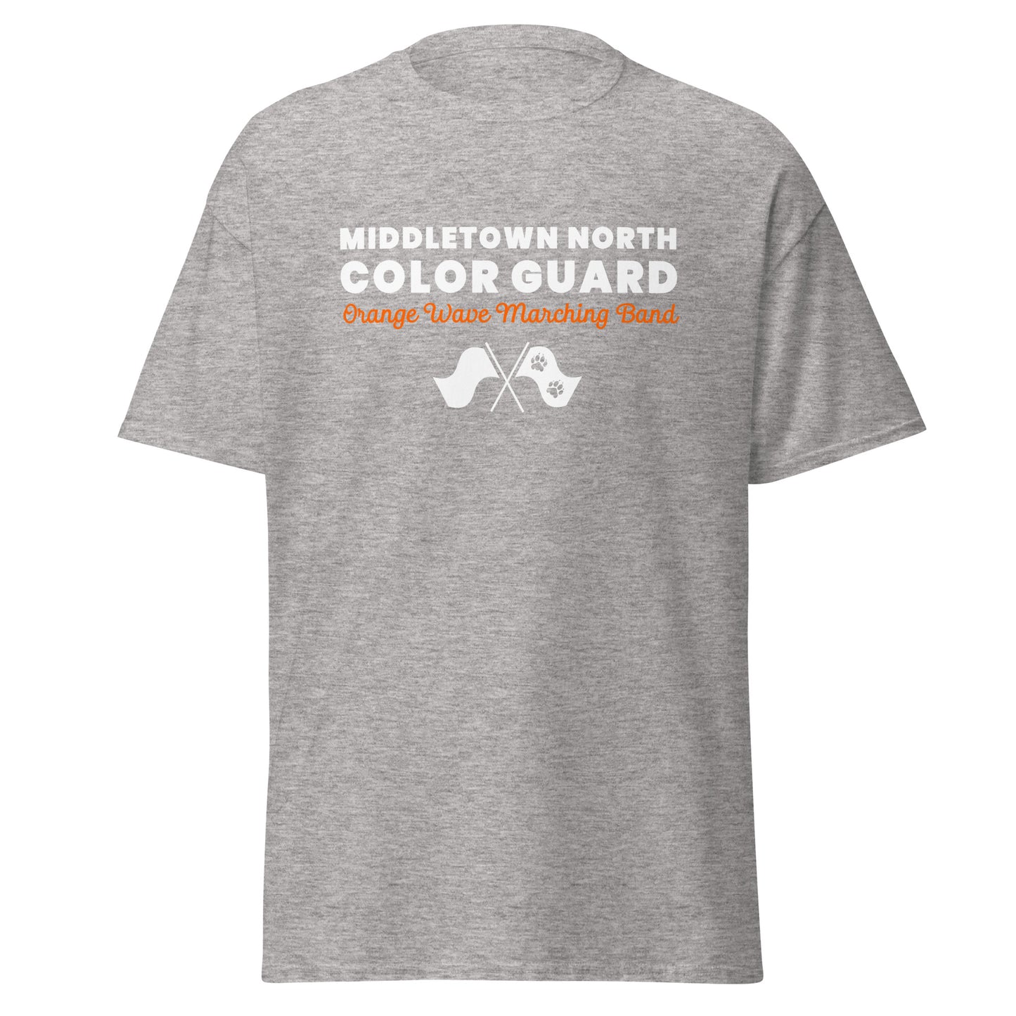Classic | T-Shirt | Orange Wave Marching Band | Modern Script Logo