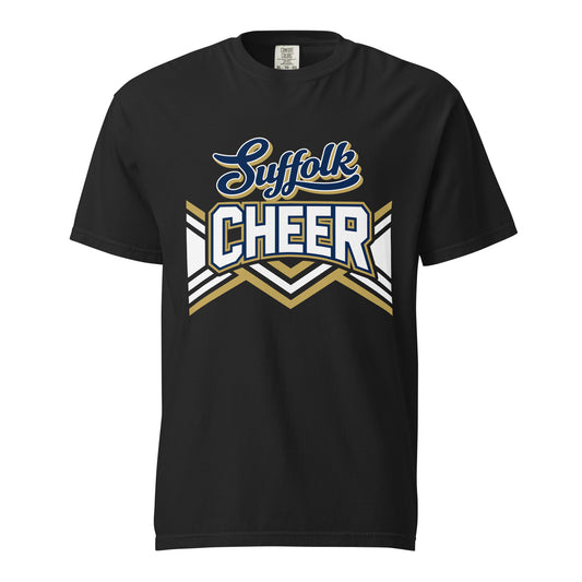 Signature | Comfort Colors T-Shirt | Suffolk University Cheerleading | Vanguard Logo